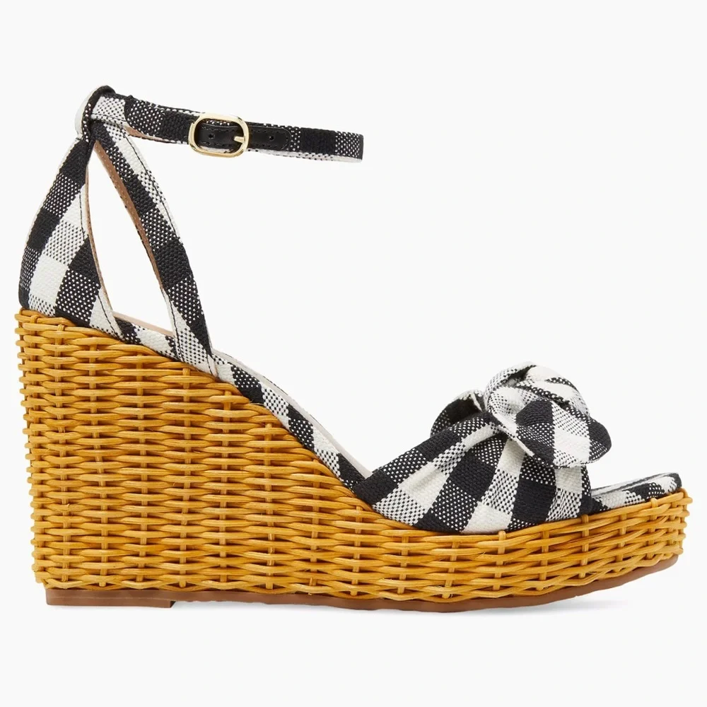 🎉HP🎉 ♠️Kate spade “Tianna” Wicker Sandal. Ladies 8.5 - Picture 2 of 15